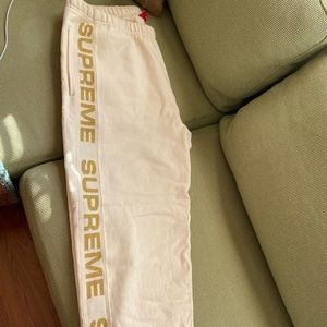 Supreme metallic ribbed sweatpants mens